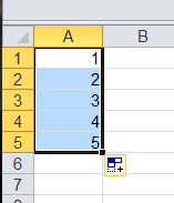 Copy-and-drag - fill with series