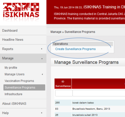 Coordinator create surveillance program menu.png